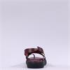 Wonders Horizon Toepost Cross Sandal - Dark Burgundy Leather